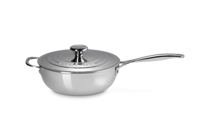 Sauteuse Chef en Inox Signature avec Revêtement Anti-Adhérent et Couvercle et Poignée d'Assistance