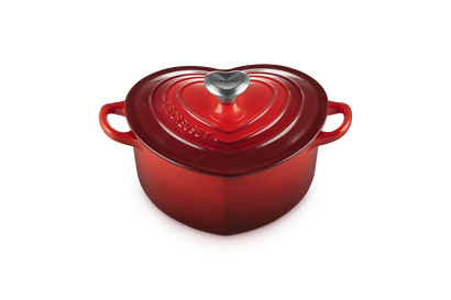 Cocotte Cœur en fonte émaillée avec bouton cœur