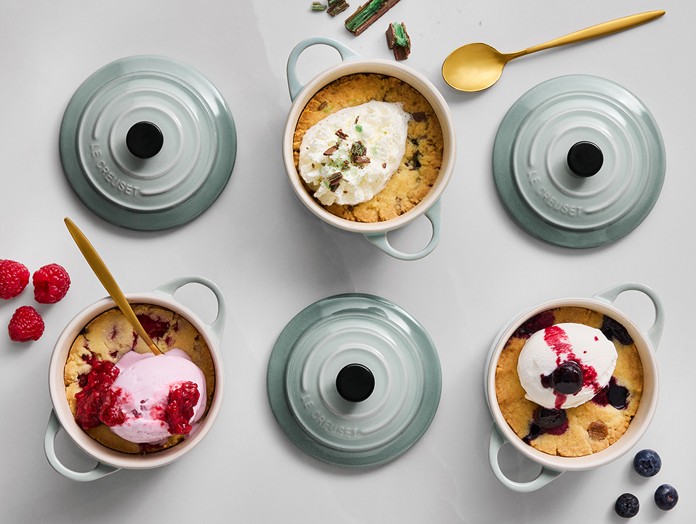 Mini-Cocotte-Cookies mit Eis