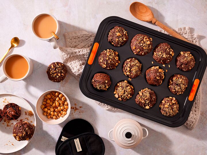 Muffins au chocolat et aux noisettes